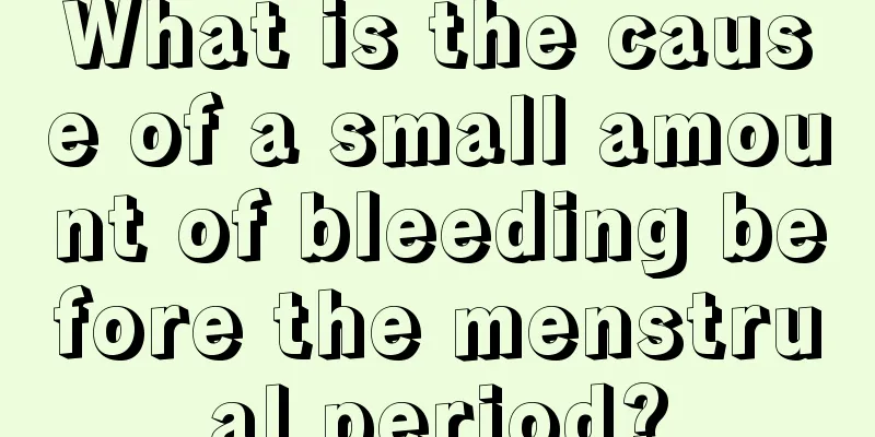 What is the cause of a small amount of bleeding before the menstrual period?