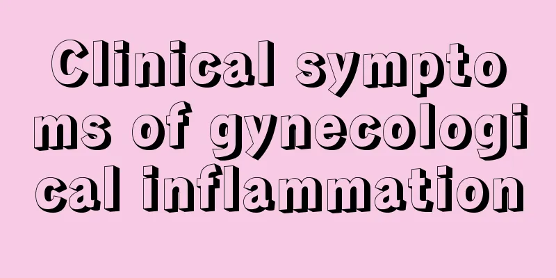 Clinical symptoms of gynecological inflammation