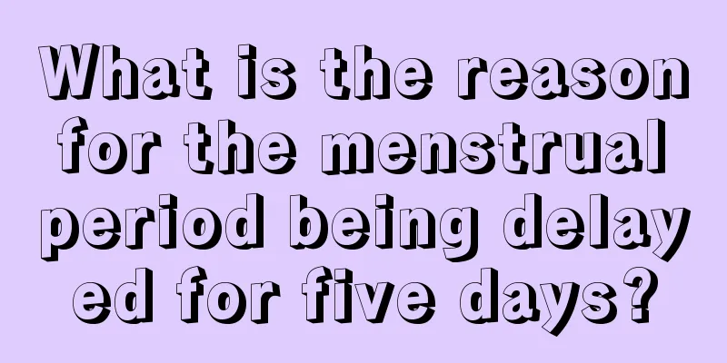 What is the reason for the menstrual period being delayed for five days?