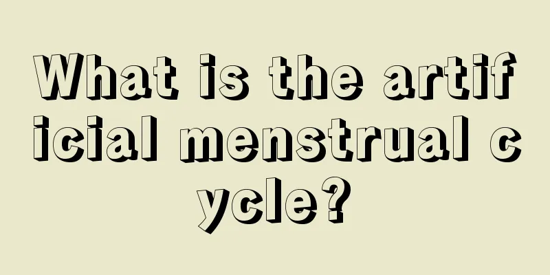 What is the artificial menstrual cycle?