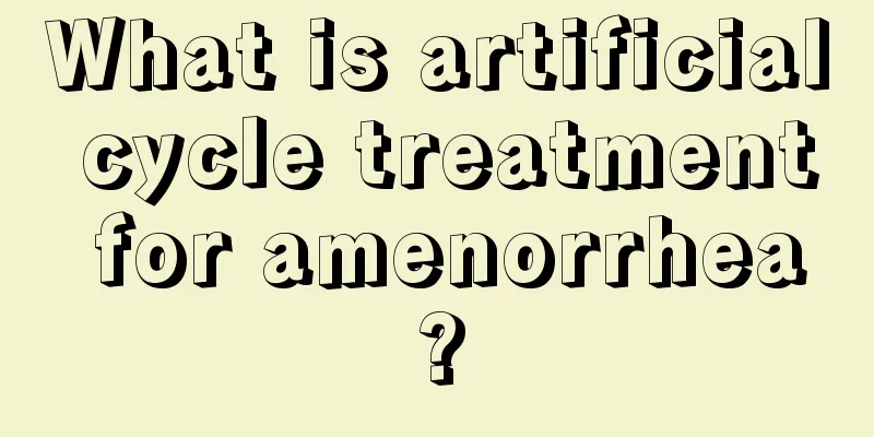 What is artificial cycle treatment for amenorrhea?