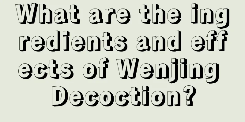 What are the ingredients and effects of Wenjing Decoction?