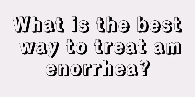 What is the best way to treat amenorrhea?