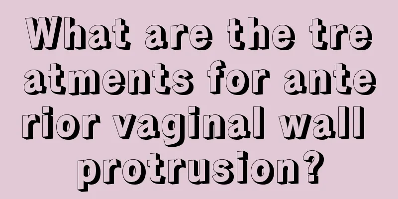 What are the treatments for anterior vaginal wall protrusion?