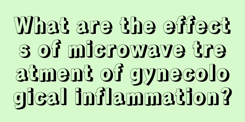 What are the effects of microwave treatment of gynecological inflammation?