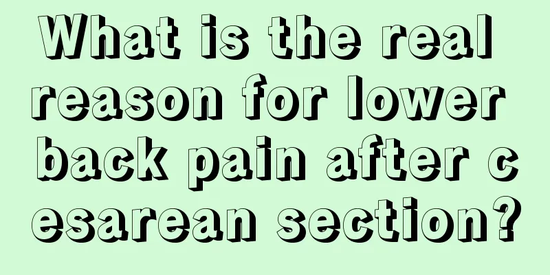 What is the real reason for lower back pain after cesarean section?