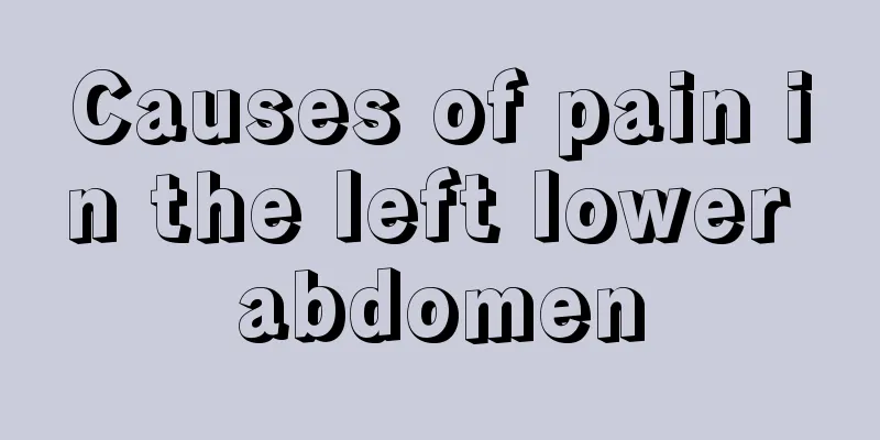 Causes of pain in the left lower abdomen