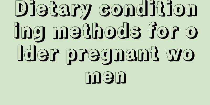 Dietary conditioning methods for older pregnant women