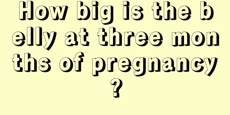 How big is the belly at three months of pregnancy?