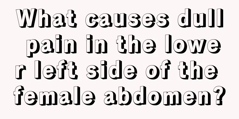 What causes dull pain in the lower left side of the female abdomen?