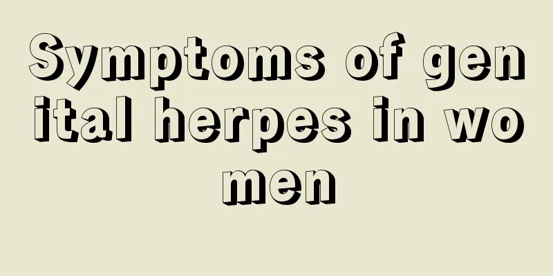 Symptoms of genital herpes in women