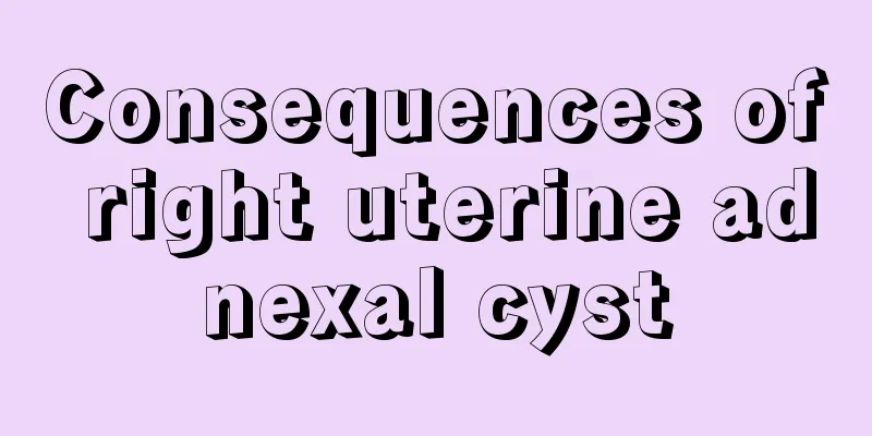 Consequences of right uterine adnexal cyst