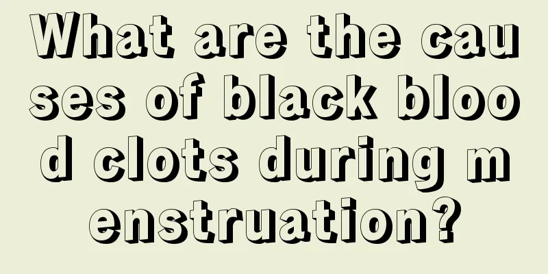 What are the causes of black blood clots during menstruation?