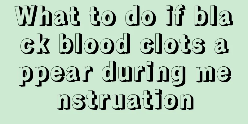 What to do if black blood clots appear during menstruation