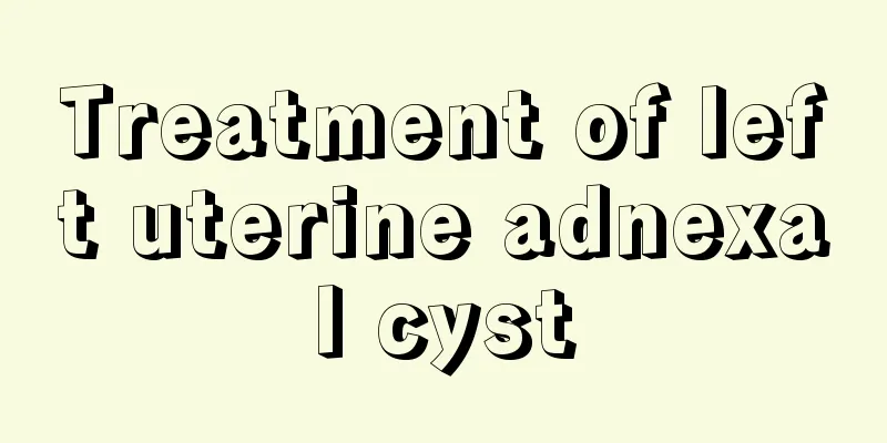 Treatment of left uterine adnexal cyst