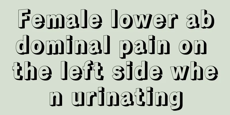 Female lower abdominal pain on the left side when urinating