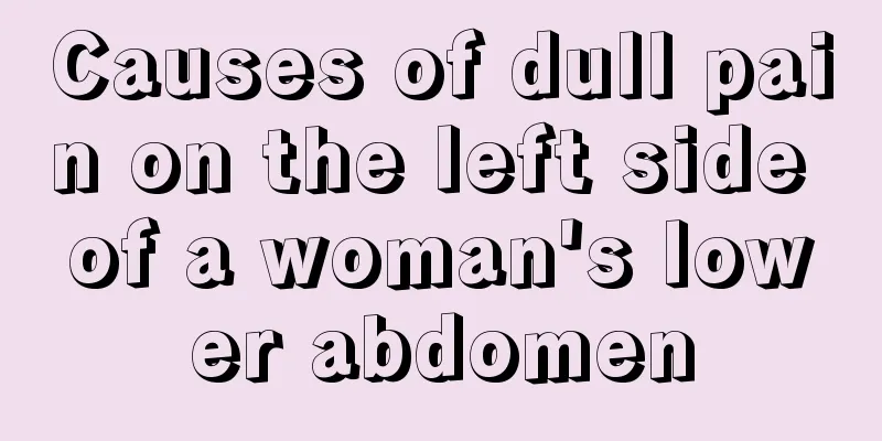 Causes of dull pain on the left side of a woman's lower abdomen