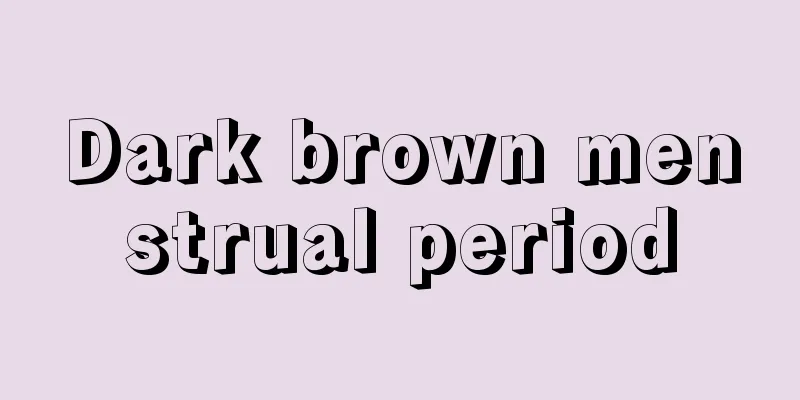 Dark brown menstrual period