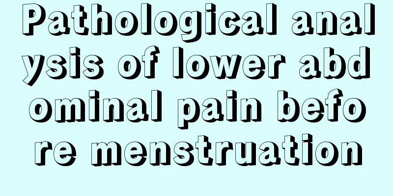 Pathological analysis of lower abdominal pain before menstruation