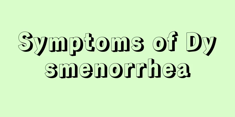 Symptoms of Dysmenorrhea