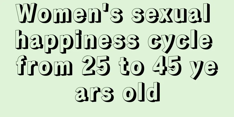 Women's sexual happiness cycle from 25 to 45 years old