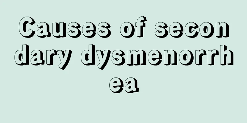 Causes of secondary dysmenorrhea