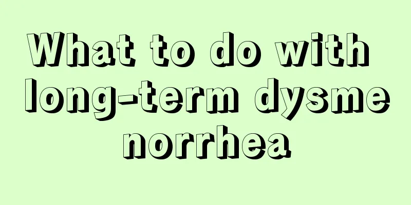 What to do with long-term dysmenorrhea