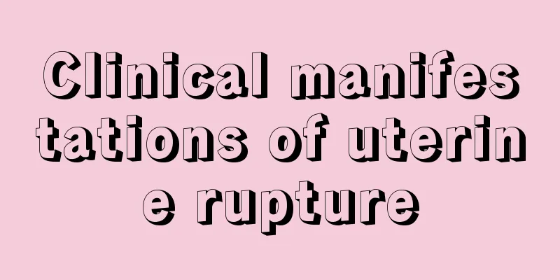 Clinical manifestations of uterine rupture