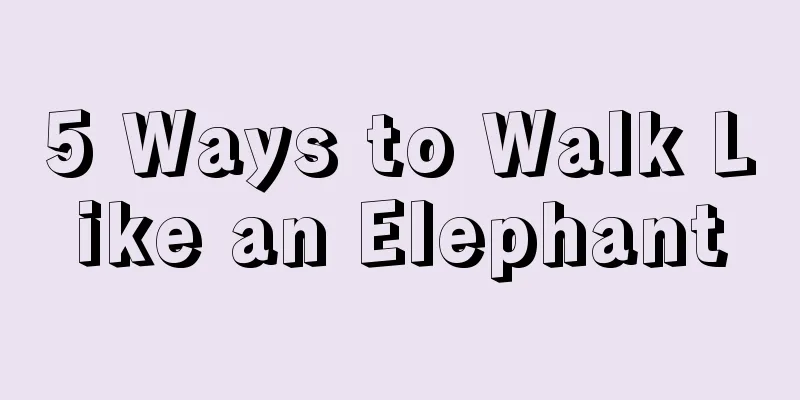 5 Ways to Walk Like an Elephant