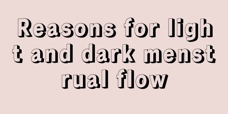 Reasons for light and dark menstrual flow