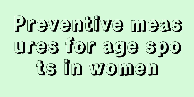 Preventive measures for age spots in women