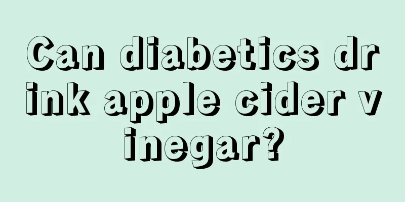 Can diabetics drink apple cider vinegar?