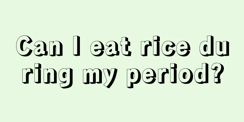 Can I eat rice during my period?