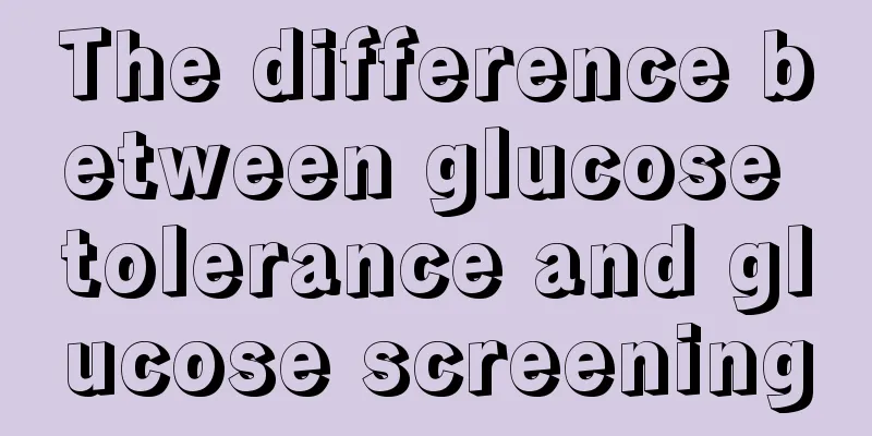 The difference between glucose tolerance and glucose screening