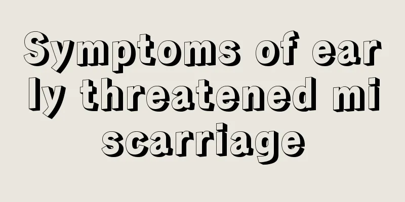 Symptoms of early threatened miscarriage