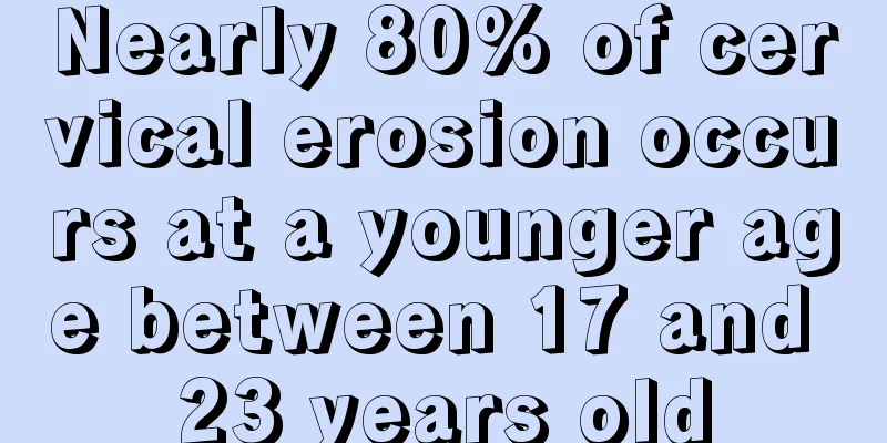 Nearly 80% of cervical erosion occurs at a younger age between 17 and 23 years old