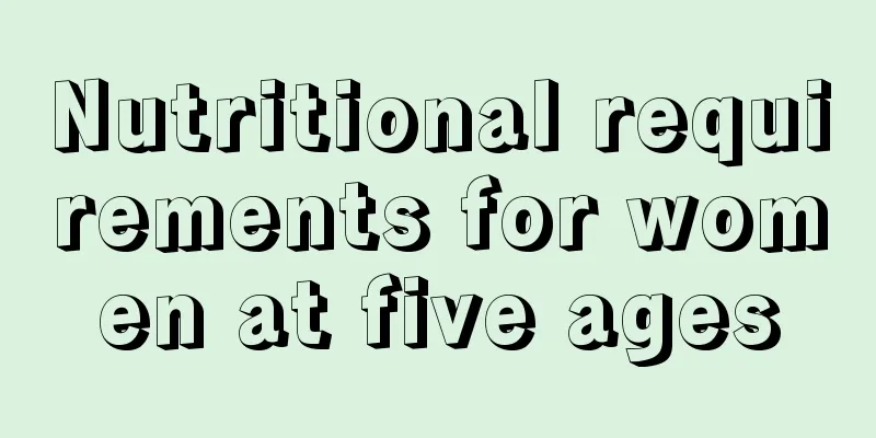 Nutritional requirements for women at five ages