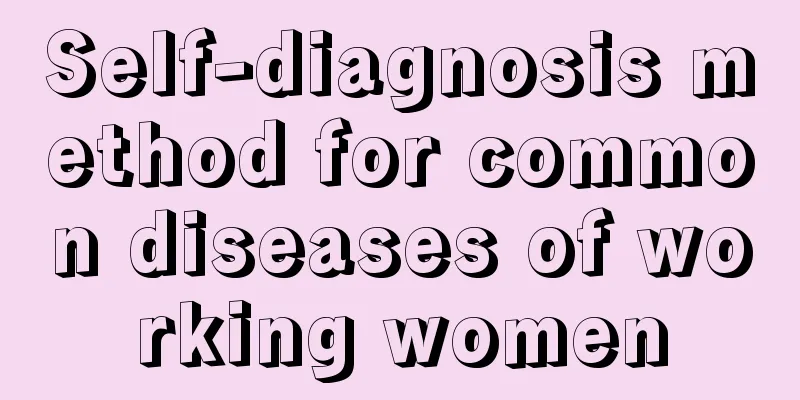 Self-diagnosis method for common diseases of working women