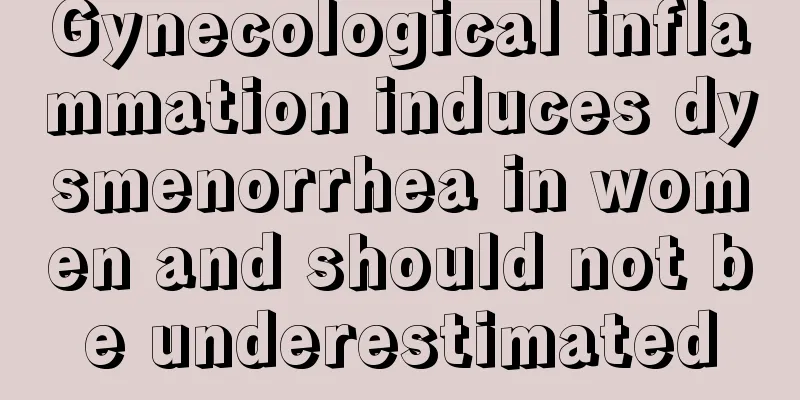 Gynecological inflammation induces dysmenorrhea in women and should not be underestimated