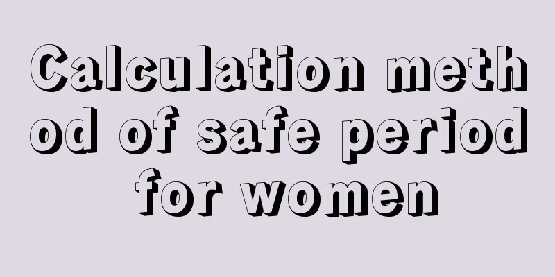 Calculation method of safe period for women