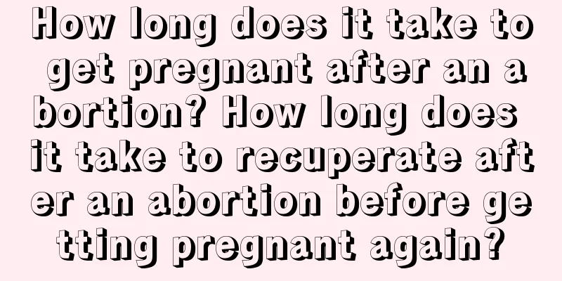 How long does it take to get pregnant after an abortion? How long does it take to recuperate after an abortion before getting pregnant again?