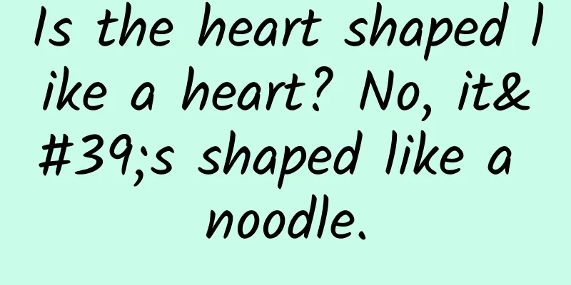 Is the heart shaped like a heart? No, it's shaped like a noodle.