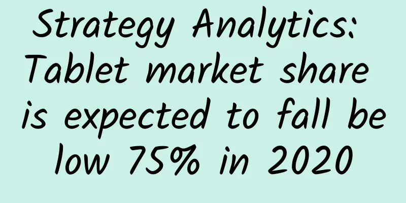Strategy Analytics: Tablet market share is expected to fall below 75% in 2020