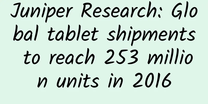 Juniper Research: Global tablet shipments to reach 253 million units in 2016