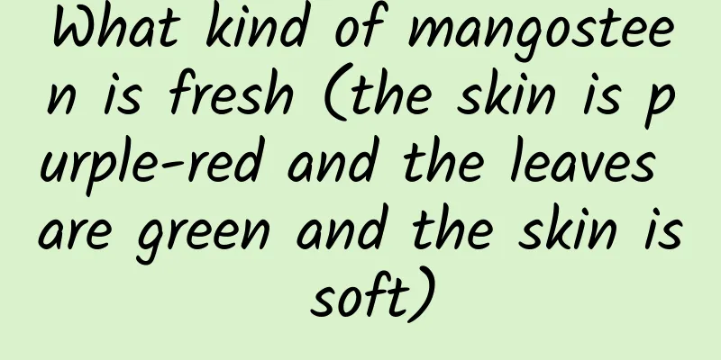 What kind of mangosteen is fresh (the skin is purple-red and the leaves are green and the skin is soft)