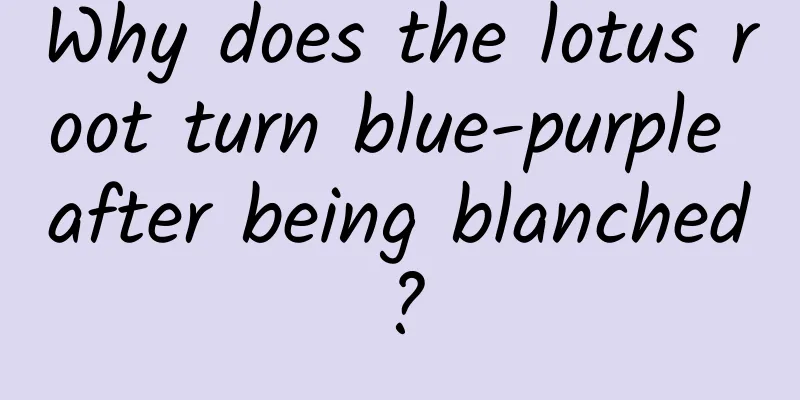 Why does the lotus root turn blue-purple after being blanched?